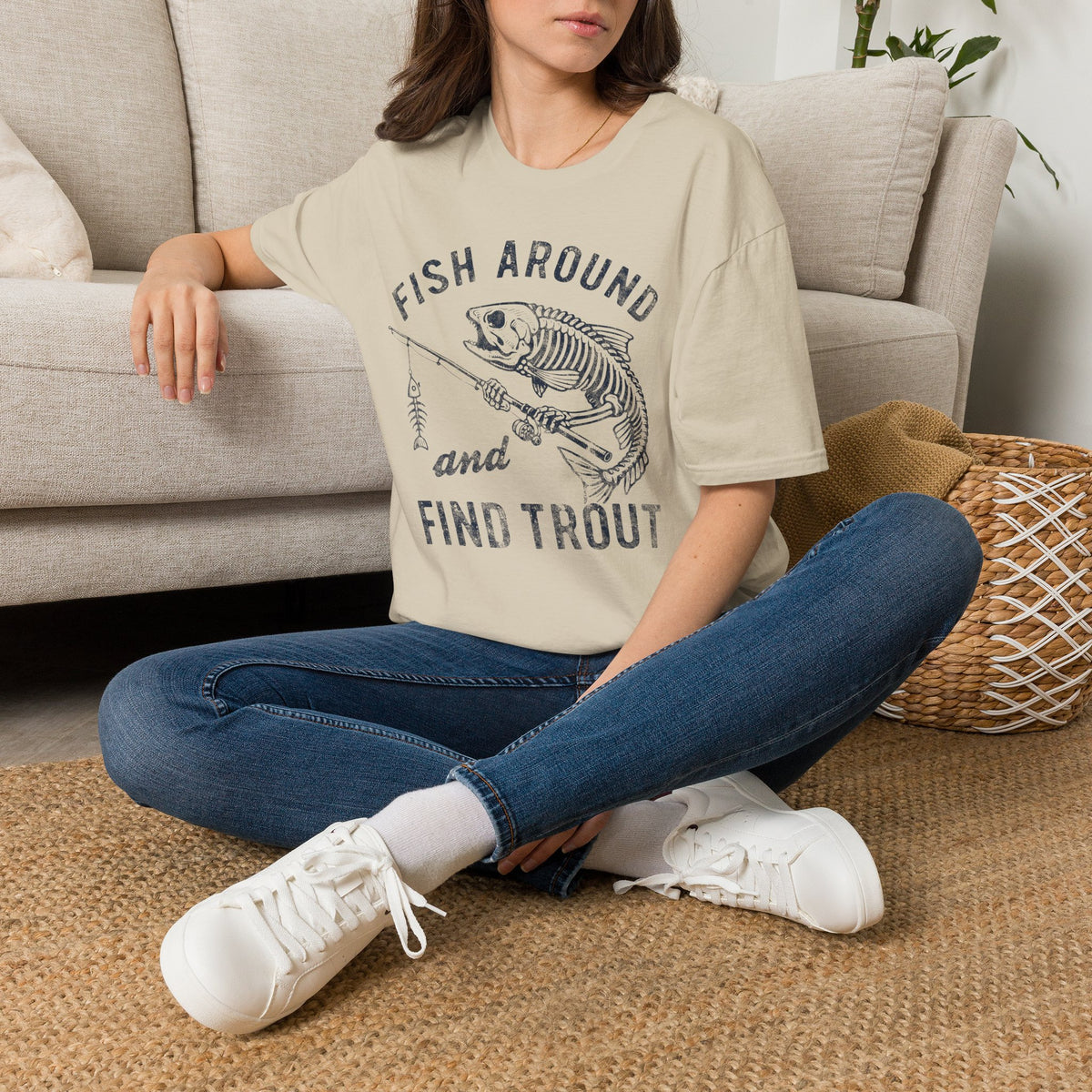 Skeleton Trout Fishing T-Shirt