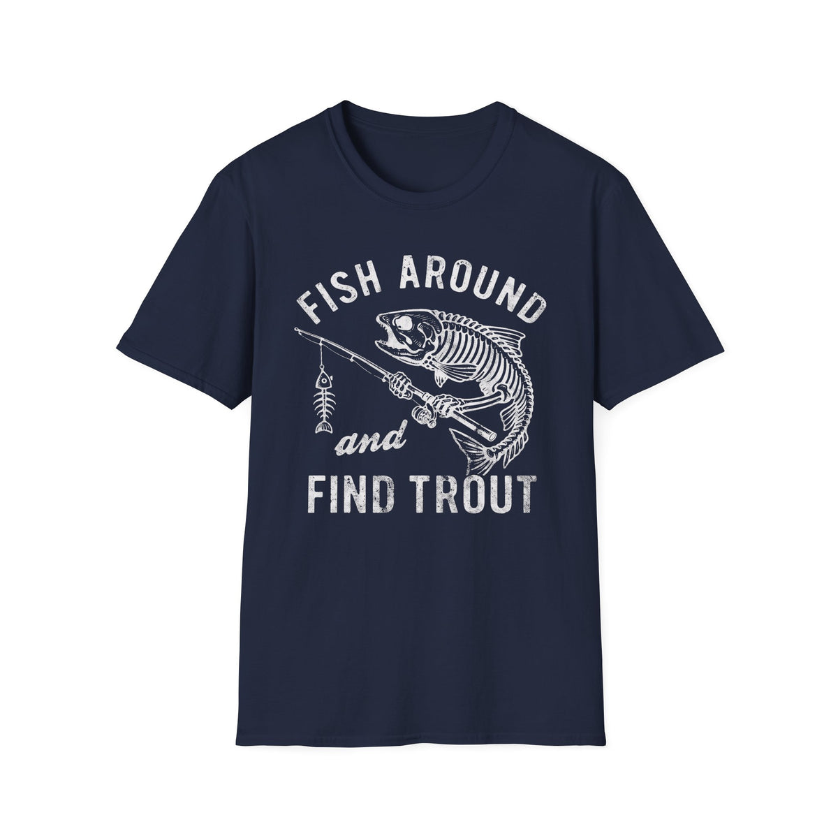 Skeleton Trout Fishing T-Shirt