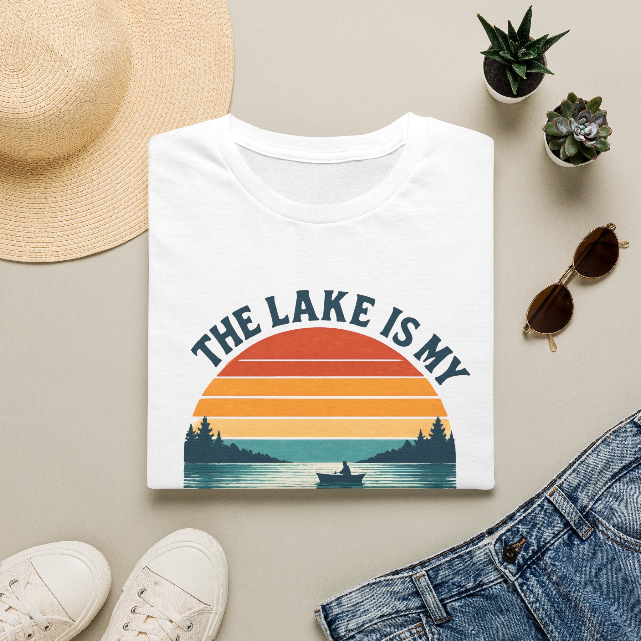Lake Sunset Happy Place T-Shirt