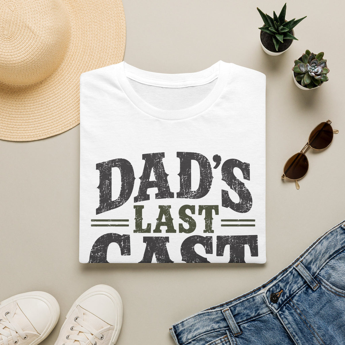 Dad's Last Cast Fishing T-Shirt