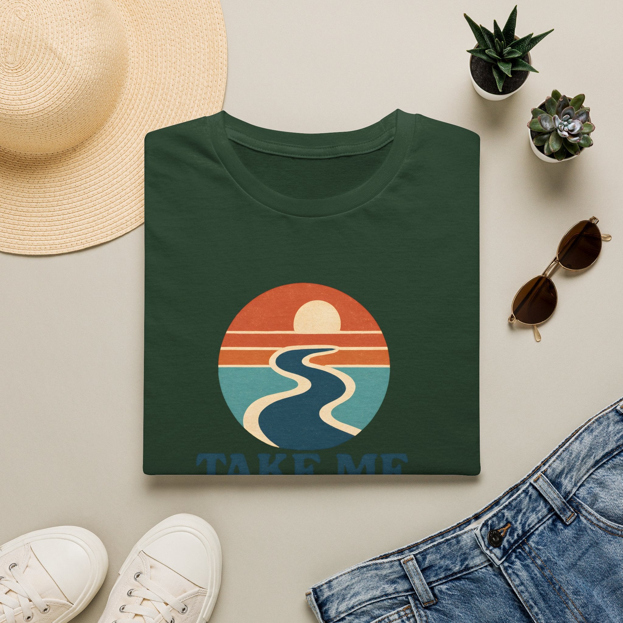 Sunset River Graphic T-Shirt