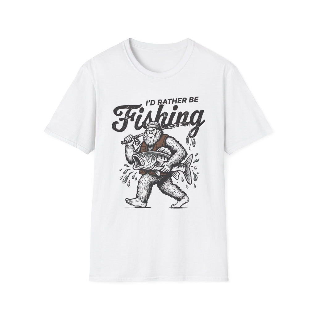 I'd Rather Be Fishing Bigfoot T-Shirt