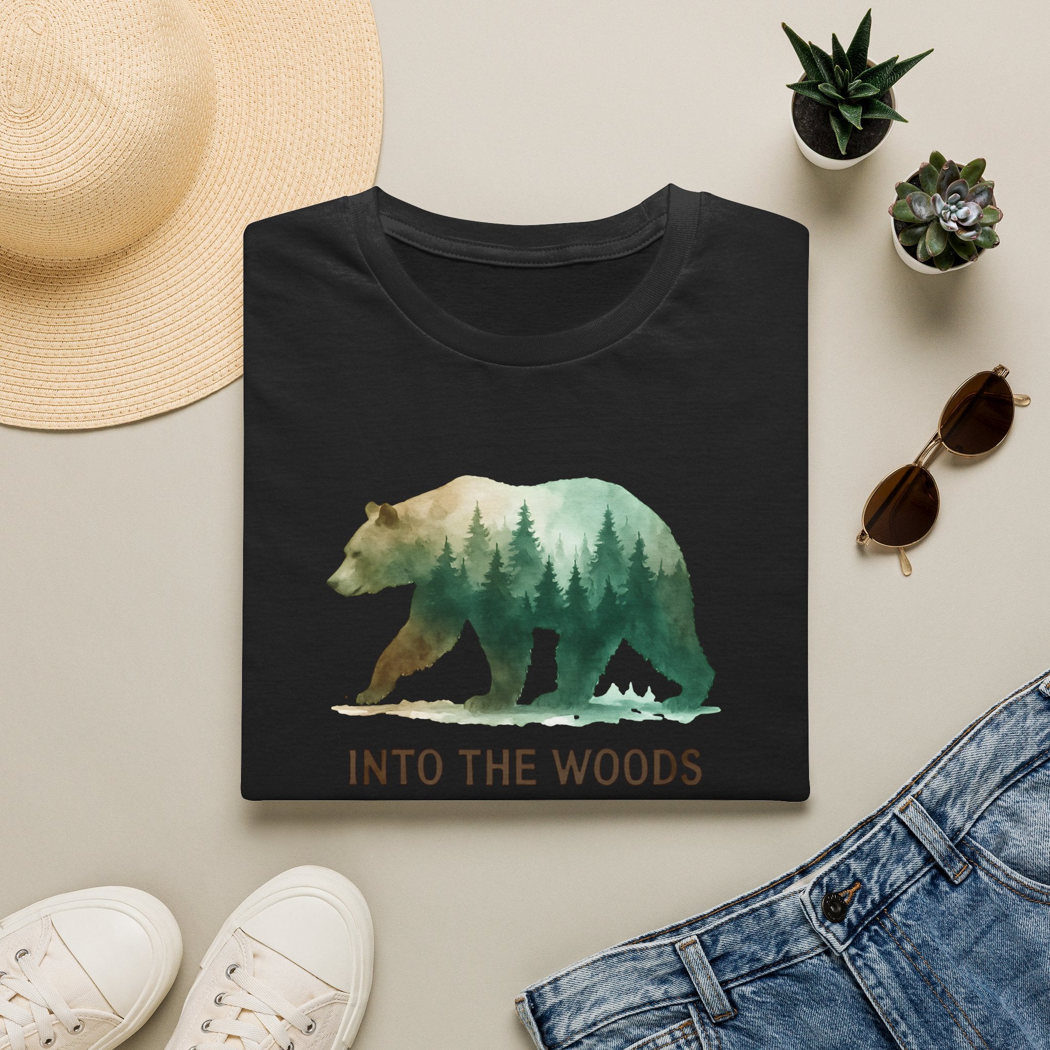 Forest Bear Silhouette T-Shirt