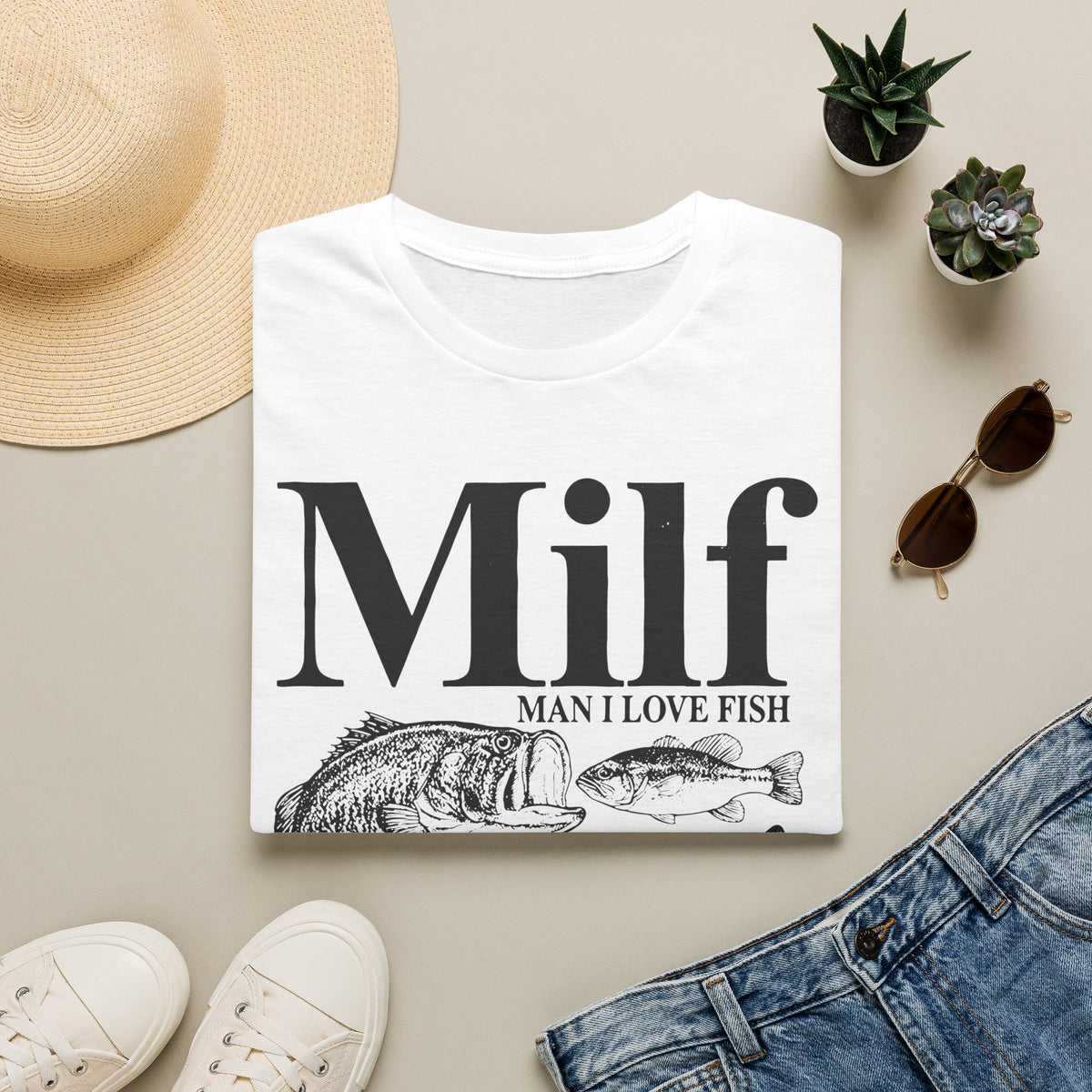 Milf "Man I Love Fish" T-Shirt