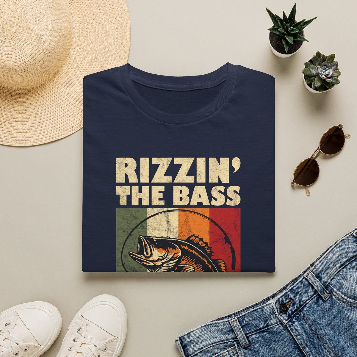Rizzin' the Bass Fishing T-Shirt
