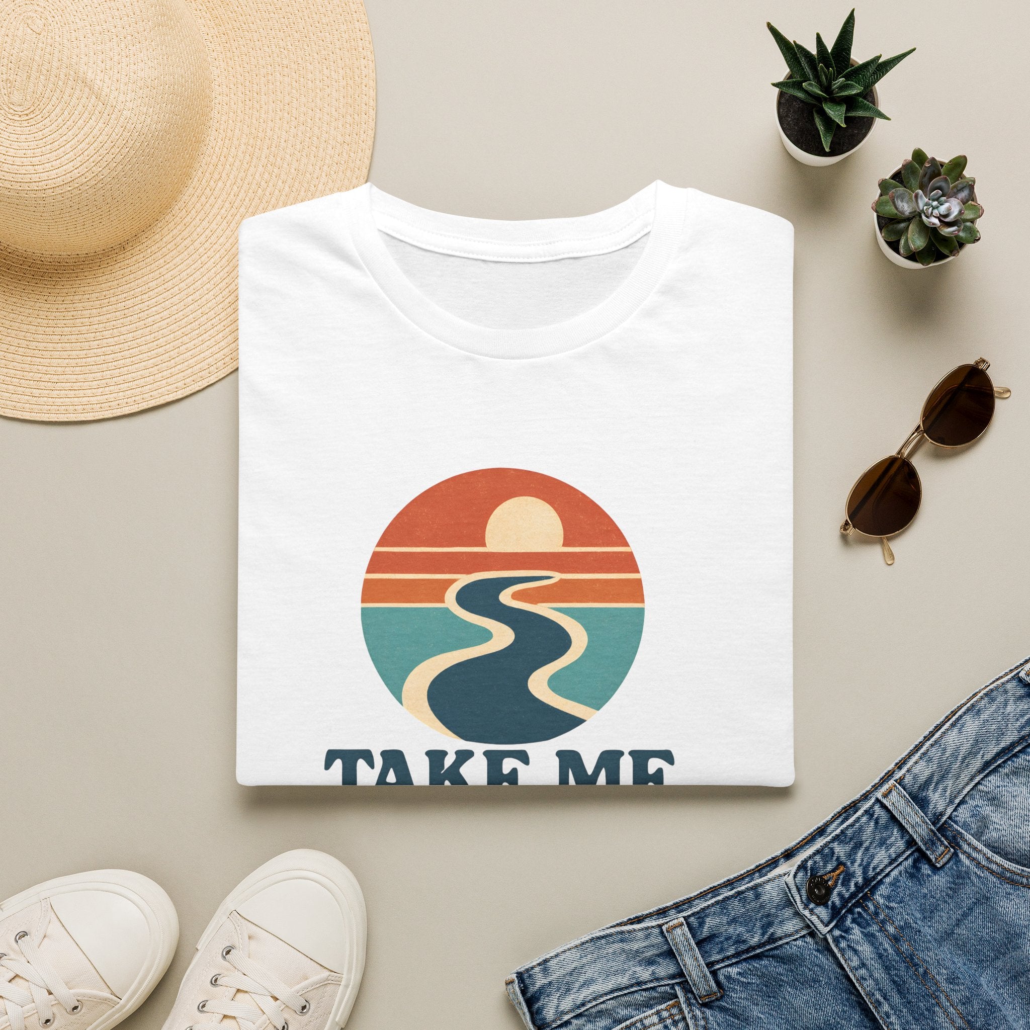 Sunset River Graphic T-Shirt