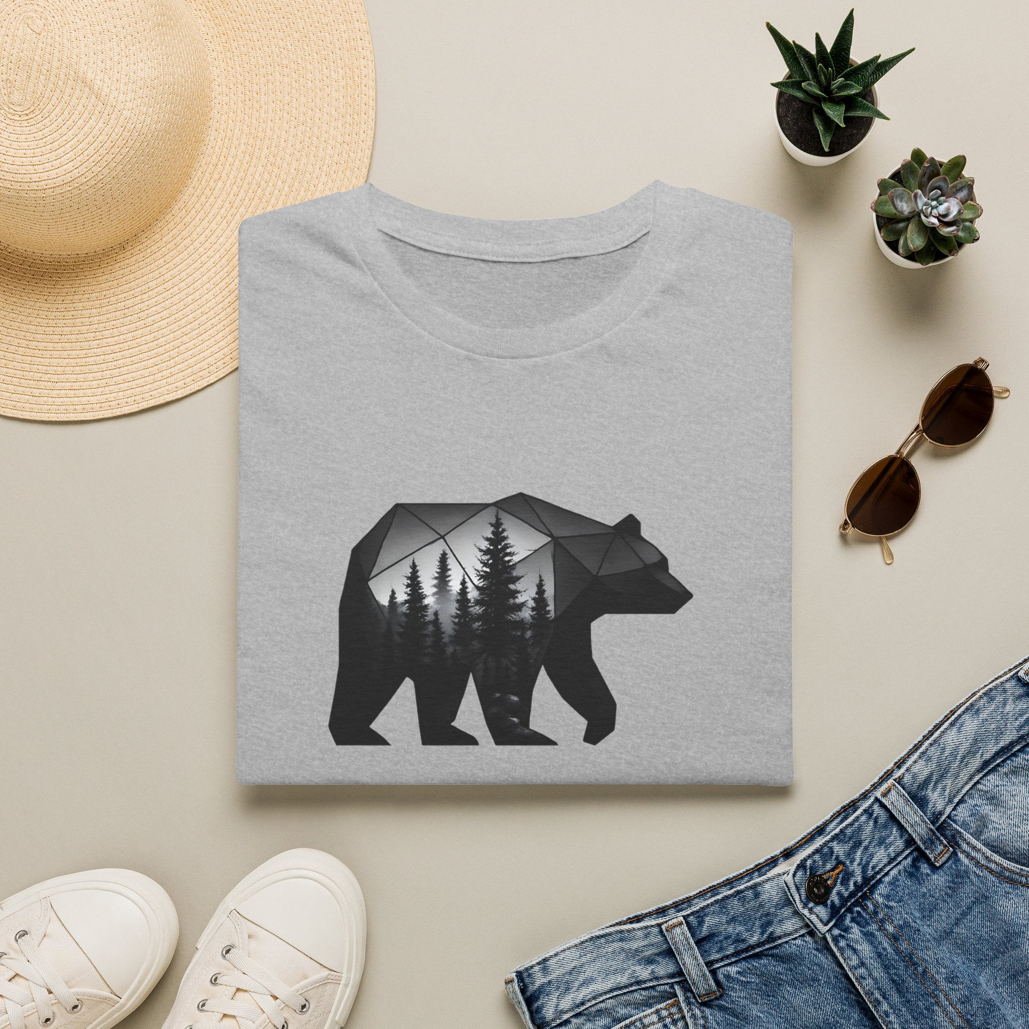 Geometric bear forest T-Shirt