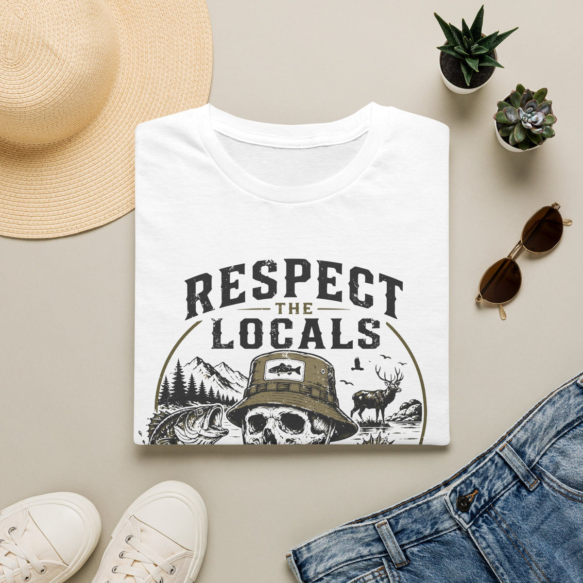 Respect the Locals Bass Dad T-Shirt