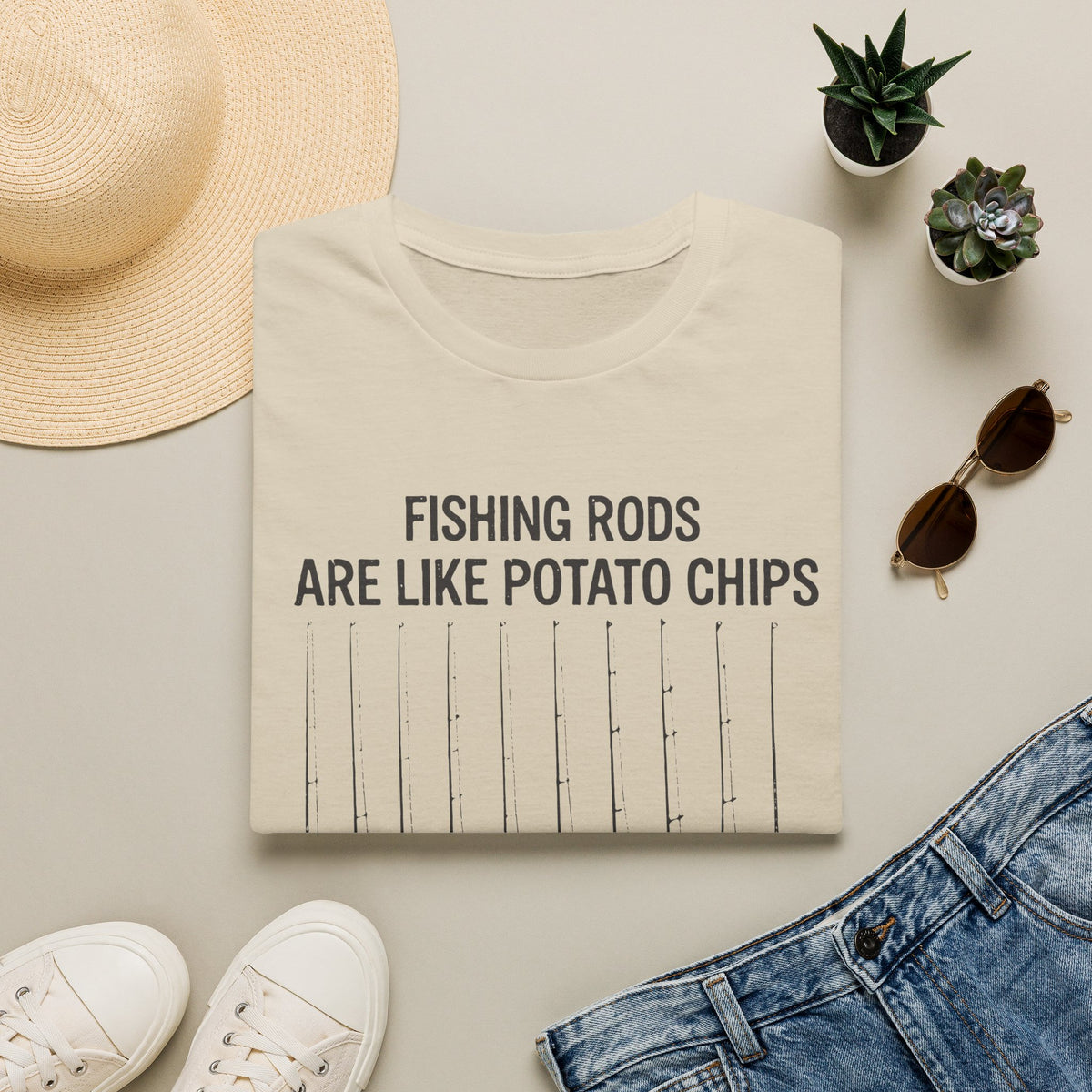 Fishing Rods Are Like Potato Chips T-Shirt