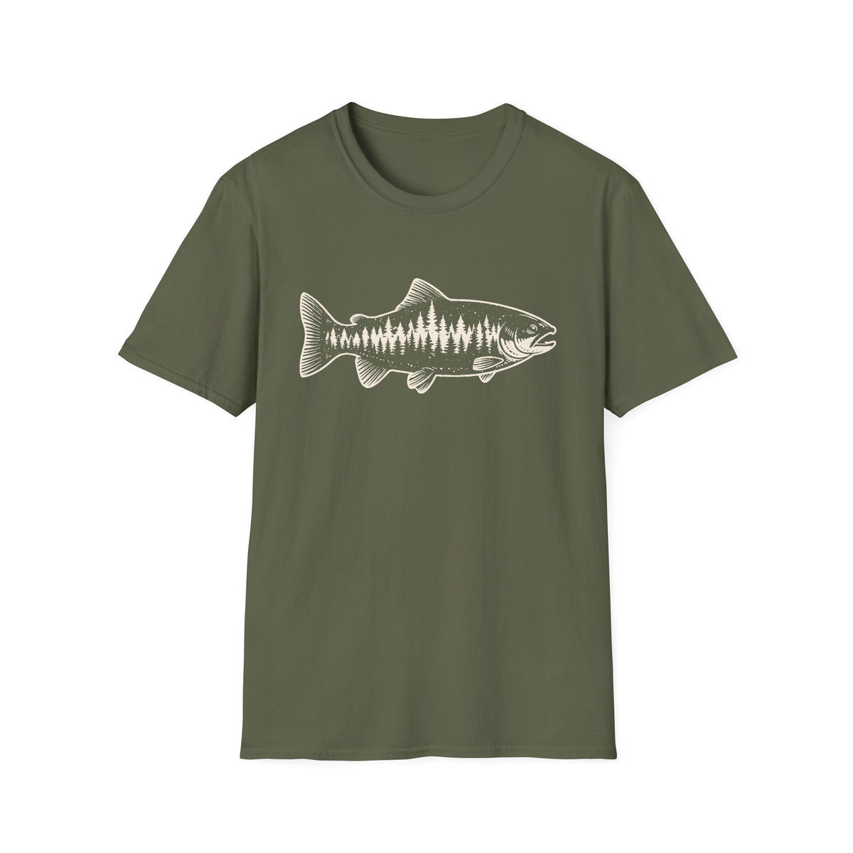 Trout Forest Silhouette T-Shirt