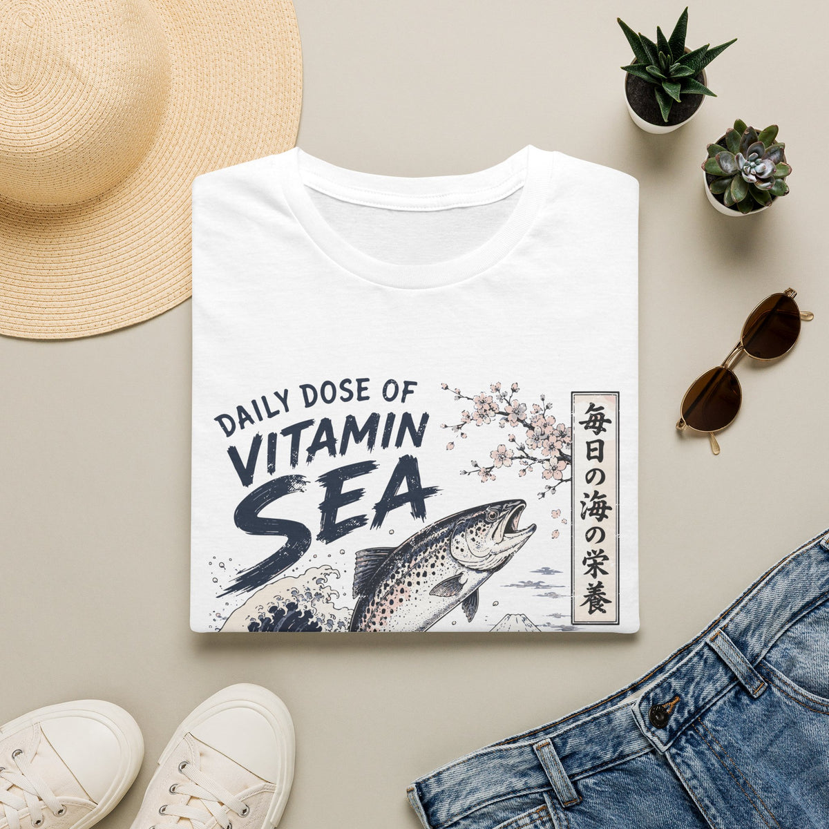 Vitamin Sea Japanese Wave Fish T-Shirt